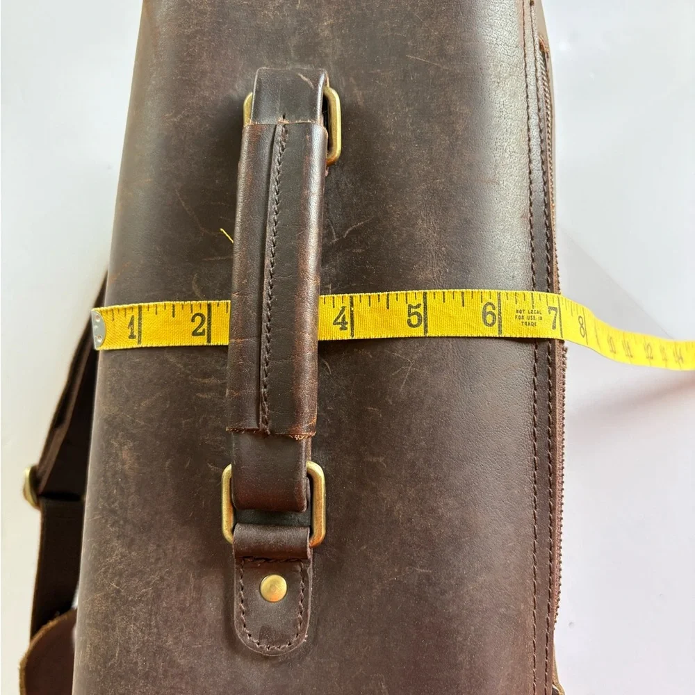 Purple Relic Classic Brown Leather Bag